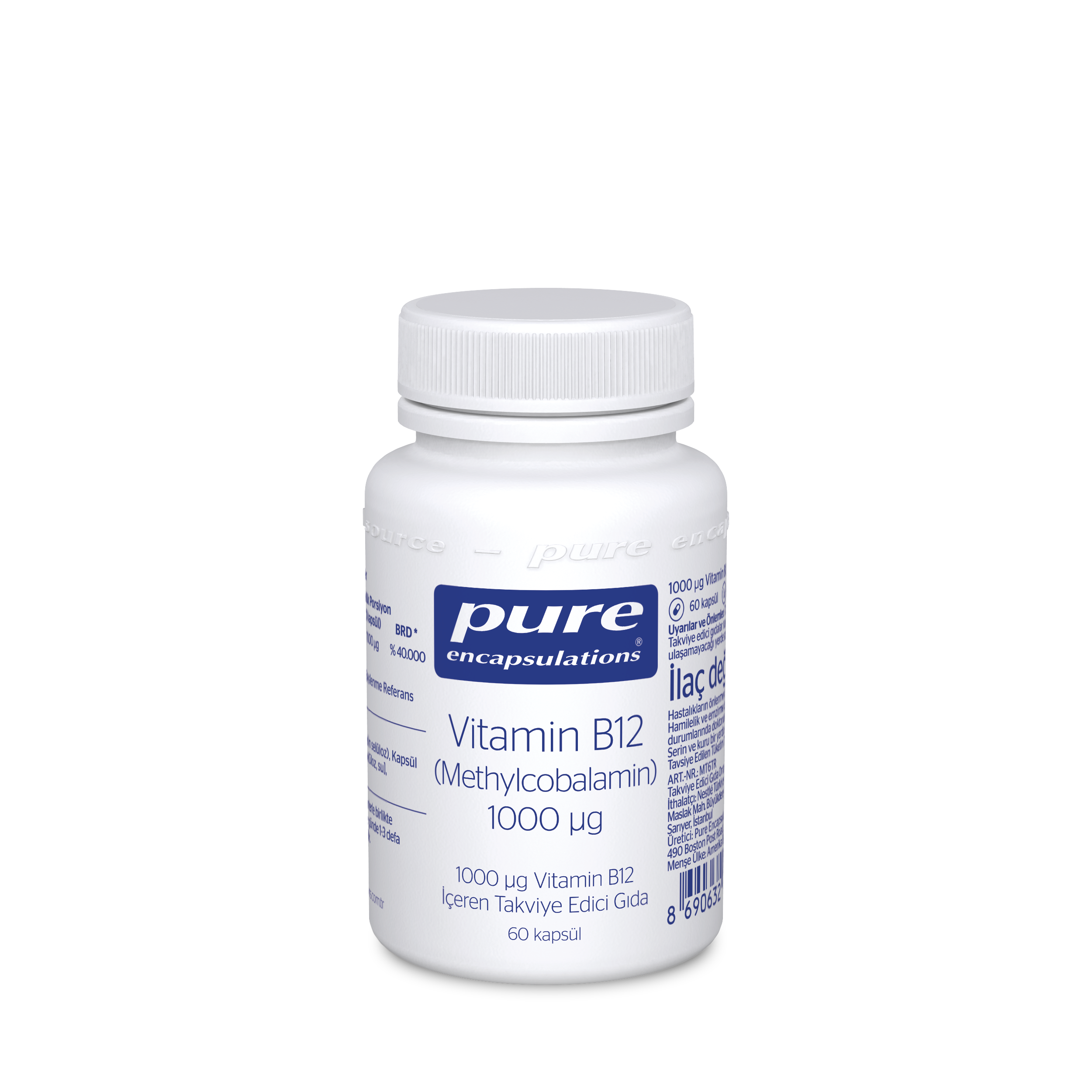 Vitamin B12 (Methylcobalamin) 1000 μg | Pure Encapsulations